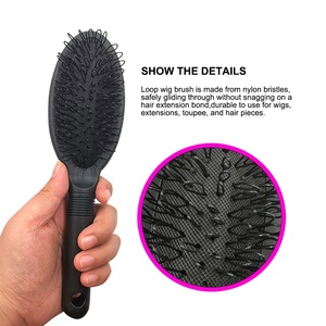 Outils de salon personnalisés avec logo, brosse à cheveux en noir mat et rose vif, brosse à cheveux à air comprimé, massage, lissage, extension de cheveux, brosse à <span class=keywords><strong>boucle</strong></span>, <span class=keywords><strong>peigne</strong></span> à cheveux - Product Image 3