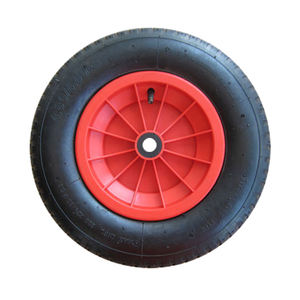 16 InchWheel Barrow Tire 6.50-8 Pneumatic Rubber <strong>Dinghy</strong> <strong>Wheel</strong> with Plastic Rim - Product Image 1