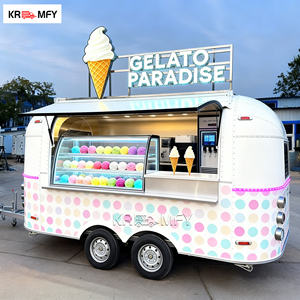 Remolque Móvil Refrigerado para Helados y Dulces, Carrito de Venta Totalmente Equipado, Camión de Comida de Acero Inoxidable con Estación para Papas Fritas - Product Image 4