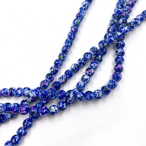 <span class=keywords><strong>Perline</strong></span> di Vetro Blu Navy da 6mm, 8mm, 10mm con Motivo Artistico, <span class=keywords><strong>Perline</strong></span> Sciolte Pronte per la Spedizione per Design di Moda Moderna - Direttamente dalla Fabbrica - Product Image 5