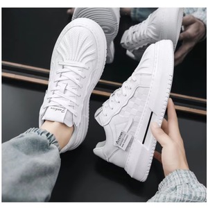 Nouvelles chaussures de sport décontractées en maille respirante pour l'été, petites chaussures blanches pour hommes, plateforme antidérapante, chaussures de sport tendance décontractées - Product Image 3