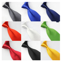 Cravates décontractées 8 cm en 100 % polyester, durables, couleur unie, style chinois, en stock