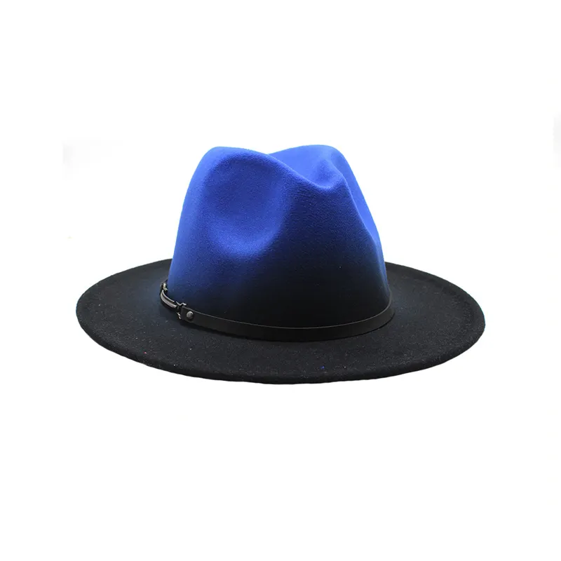 Bunte Fedora Hüte hohe Qualität anpassbare heiße Verkauf breite Krempe Fedora Hut neues Design modische Fedora Hüte für Erwachsene