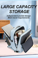 Sac de voyage grand format antivol imperméable pour ordinateur portable avec port de charge USB pour la gym, la randonnée et le camping