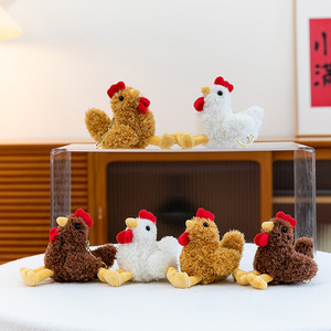 Belo Tempo Nieuwe Aankomst Legkip Pluche Speelgoed Hangertje Creatief Mollig Dier Knijp Speelgoed Stressverlichting Sleutelhanger - Product Image 6