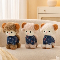 Niedliches Verkleidetes Schaf-Plüschtier Weiches Gestopftes Widder-Plüschtier Bauernhof-Tier Plüschfiguren für Kinder Heim-Sofa-Deko Geburtstags- und Feiertagsgeschenk