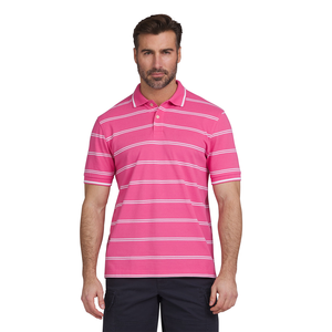 Qualité supérieure pour hommes d'été OEM pour polos, tissu tricoté confortable à manches courtes et à rayures, caractéristique anti-boulochage. - Product Image 1