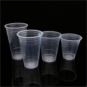 Gobelets jetables en plastique transparent à paroi simple de 8 oz, 12 oz, 16 oz, 32 oz, pack combiné avec couvercles hermétiques en option pour le stockage des aliments - Product Image 1