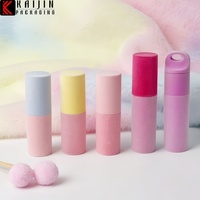 Tubes d'échantillons de gloss à lèvres floqués en vrac - Emballage cosmétique en plastique multicolore vide avec bouchon à vis pour produits pour les lèvres