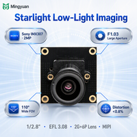 Module de caméra IMX307 2MP CMOS Starlight MIPI F1.03 110° Grand Angle Full HD 1920x1080 32x32mm Capteur Industriel 1/2.8" <0.8%