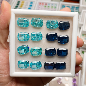 Wish Jewelry Prix de gros Pierres précieuses synthétiques CZ taillées dans un coussin en vrac Pierre 5A + <span class=keywords><strong>4K</strong></span> CZ Glace concassée Zircone cubique - Product Image 4