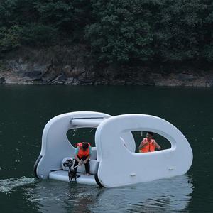 Bote Inflable de PVC Resistente para 4 Personas con Motor a Reacción, Más de 4 m de Longitud, para Pesca y Deportes Acuáticos - Product Image 5