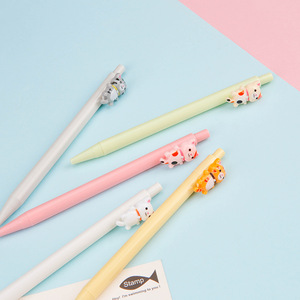 Penna a Sfera con Animali Cartoon, Carina e Creativa in PVC Morbido, Penna in Plastica a Forma di Gatto, Logo Personalizzabile - Product Image 6