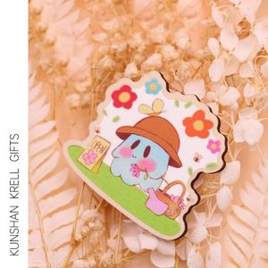 Custom Cute Bear Wood <b>Pin</b> Badge for <b>Clothes</b> Custom Lapel Wooden <b>Pin</b> Maker - Product Image 5