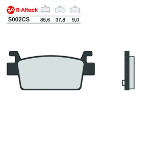 R-Attack S002CS ผ้าเบรกมอเตอร์ไซค์ 85.6x37.8x9.0 คาร์บอนเซรามิก ด้านหลัง R90 ได้รับการรับรอง - Product Image 1