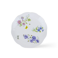En stock, assiette de restaurant moderne et écologique, assiette à dîner personnalisée en porcelaine blanche, embossée, pour mariage
