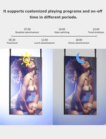 65 pouces haute luminosité chronométré marche/arrêt fenêtre suspendue face affichage ADS simple face pour supermarché