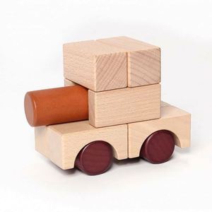Jouet de développement 46 pièces en bois de hêtre sûr, ensemble de blocs de construction en bois classiques et inspirants pour château - Product Image 6