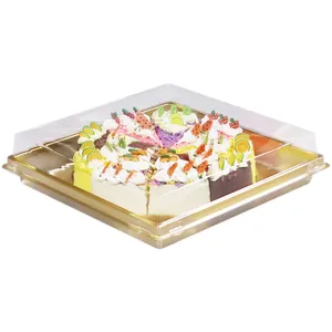 rectangle distributors plastic clear 30*30*25/ 12 * 12 * 6 with drawer mini cake packaging box and board 12 inches for sale