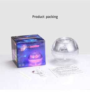 Ultrasonic Cool <b>Mist</b> <b>Humidifier</b> Crystal Starry Sky Projection Starry Lamp <b>Humidifier</b> with Night Light for Bedroom Home - Product Image 3