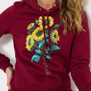 Sweat à capuche moderne, dernier cri, sur mesure, de haute qualité, respirant, anti-boulochage, avec motif de tournesol - Product Image 2