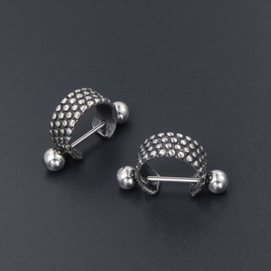 <b>Cuff</b> <b>Earrings</b> Titanium Steel Geometric Stud Punk Rock Party Accessories CF099 - Product Image 4
