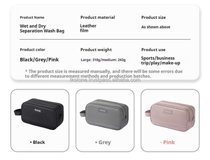 Bolsa de Maquillaje Unisex de Gran Capacidad, Triple Capa, Material Oxford, Organizador, Moderna, Ecológica, Portátil, con Cierre de Cremallera - Product Image 6