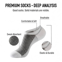 En stock – Chaussettes courtes de sport unies 100 % coton respirant en maille, personnalisables avec logo, pour hommes et femmes, taille L