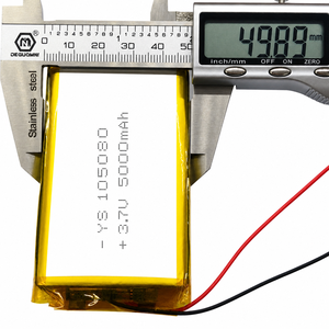 Batería de Polímero de Litio 105080 de 5000 mAh y 3.7 V, Batería Lipo OEM y ODM, Batería de Polímero Personalizada para Juguetes y Dispositivos Electrónicos - Product Image 6