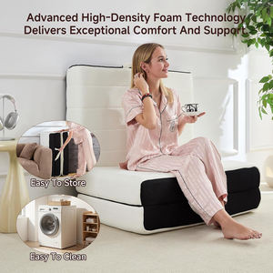 Matelas pliable Matelas en mousse à mémoire de forme pliable en trois parties 4 pouces <span class=keywords><strong>Lit</strong></span> pliable portable pour invités, yoga, salon, camping - Product Image 4