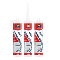 Scellant silicone neutre GORVIA N302R 300 ml, adhésif imperméable pour verre, fenêtres et surfaces en bois