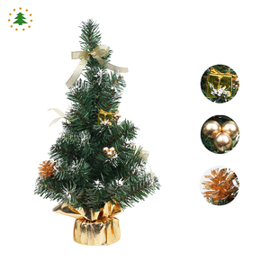 Cây thông Noel nhân tạo nhỏ để bàn 40cm màu vàng đỏ bạc, hàng mới về, có sẵn, đang bán - Product Image 3