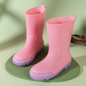 All'ingrosso per bambini stivali Wellington con strisce riflettenti manici di facile presa Design leggero per pozzanghera gioco Gumboots - Product Image 1