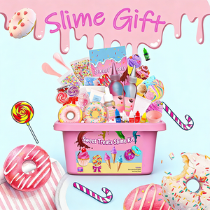 Kit de fabrication de slime moelleux et sûr pour enfants, best-seller, cadeau DIY pour enfants, anti-stress, avec breloques - Product Image 1