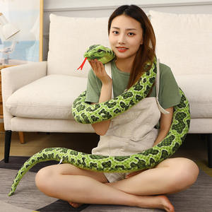 11 Juguetes de Peluche Simulados de Serpiente, Pitón Moteado, <span class=keywords><strong>Anaconda</strong></span>, <span class=keywords><strong>Juguete</strong></span> de Broma, Muñeco de Miedo para Niños, Fabricante Mayorista, Juguetes del Año de la Serpiente - Product Image 2