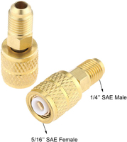 Adaptateur pivotant droit R410A, raccords rapides 1/4 SAE mâle et 5/16 SAE femelle