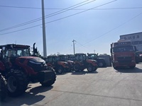 Tracteur à roues YTO diesel 40/45 CV, 4x4, transmission par engrenages, utilisation agricole, design compact multifonctionnel avec cabine ou cadre de sécurité