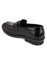 Mocassins à chaîne pour garçons, motif géométrique synthétique noir minuit, design de créateur, décontractés haut de gamme, quatre saisons, légers, antidérapants