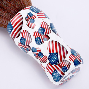 Makeup <b>Brush</b> Set Nylon Bristle <b>Round</b> Shape Skull And Flag Design Face Use - Product Image 2
