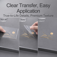 Étiquettes de transfert dorées personnalisées, autocollants en feuille d'aluminium pour la décoration de surfaces en verre, métal, emballages, produits, logos et marquage.