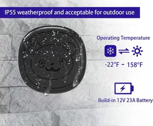 جرس باب ذكي للحيوانات الأليفة, جرس باب ذكي للحيوانات الأليفة مقاوم للماء مزود بقابس أوروبي/أوروبي/أمريكي - Product Image 2