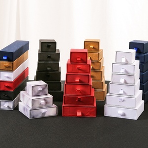 Custom Wholesale Luxury Paper Drawer <b>Bracelet</b> Earring Necklace Ring Jewelry Packaging Boxes Set with logo - Product Image 1