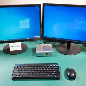 Qotom Q500S Series Home Office Mini Computadora 7th Gen Intel Core I3 i5 i7 DDR4 NVMe Mini PC de escritorio