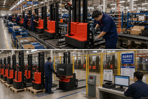 Transpaleta Eléctrica de 1.4 Toneladas con Plataforma para Operador, Mástil de 2 Etapas, Centro de Carga de 600 mm, Batería de 280 Ah, Transpaleta Eléctrica para Almacén - Product Image 5