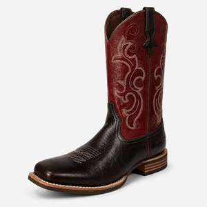 <span class=keywords><strong>Botas</strong></span> Vaqueras Palitutu para Mujer, <span class=keywords><strong>de</strong></span> Media Pantorrilla, con Punta Cuadrada, Estilo Western, para Pantorrillas Anchas, <span class=keywords><strong>de</strong></span> Cuero <span class=keywords><strong>de</strong></span> Grano Completo Bordado, Fáciles <span class=keywords><strong>de</strong></span> Poner - Product Image 1