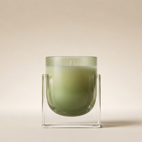 Bougies parfumées en cire de soja de marque privée en verre de 200ml au design de luxe de haute qualité avec logo personnalisé en vente en gros