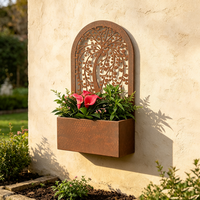 Jardinière murale en fer forgé inspirée de la nature, décoration de jardin extérieure pour balcon