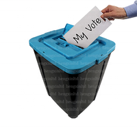 Urnes en plastique noir résistant de haute qualité avec logo personnalisé 60L avec scellés de sécurité