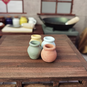 Mini pots en argile de style INS, pots à fleurs, bocaux, petits modèles de jouets pour jeux de simulation de cuisine - Product Image 3