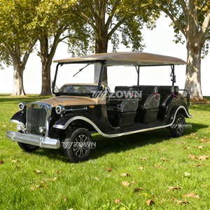 Voiture de tourisme électrique écologique de style vintage, bus touristique rétro classique certifié CE pour les hôtels de villégiature et le tourisme panoramique - Product Image 5